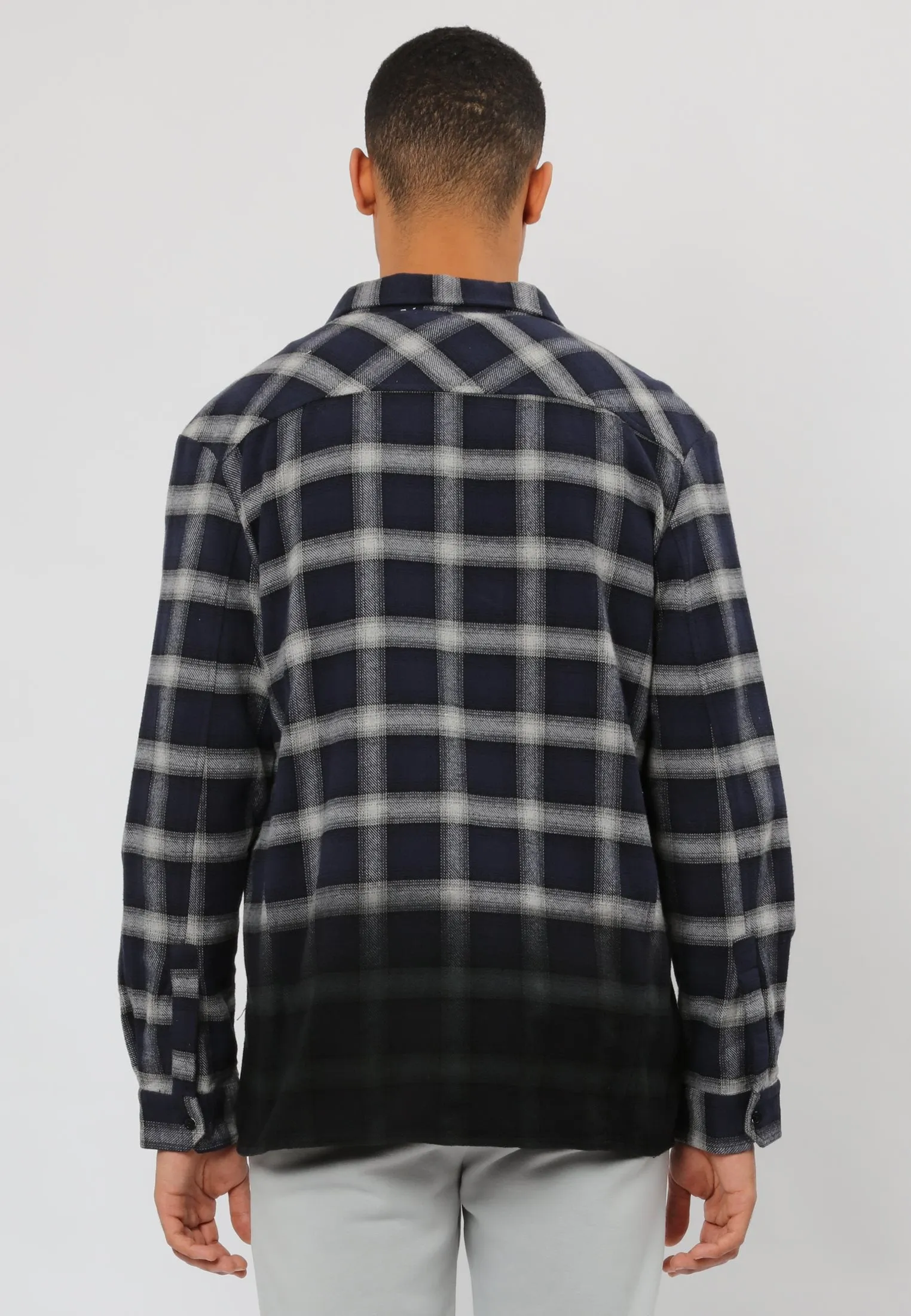 GRADIENT SHIRT NAVY & GREY