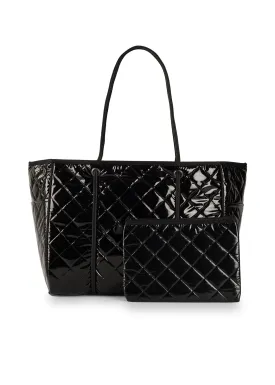 Greyson Noir Puffer Tote with Monogram