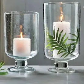 Hurricane Candle Holder - Bubble Glass Vase