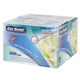 Inteplast Get Reddi Double Zipper Reclosable Sandwich Bag