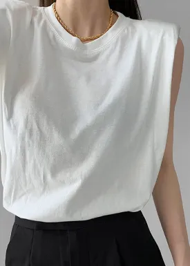 It Is Charming sleeveless shoulder padded top