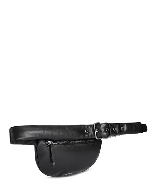 Kensington KURT GEIGER LONDON Mini Quilted Leather Belt Bag in Black