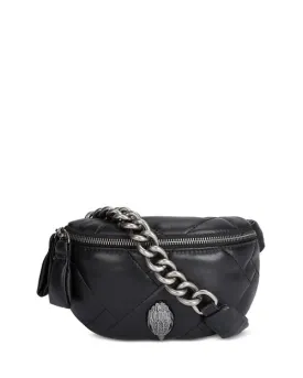 Kensington KURT GEIGER LONDON Mini Quilted Leather Belt Bag in Black