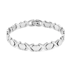 Ladies Stainless Steel  "Hugs & Kisses" Bracelet / BRJ2440