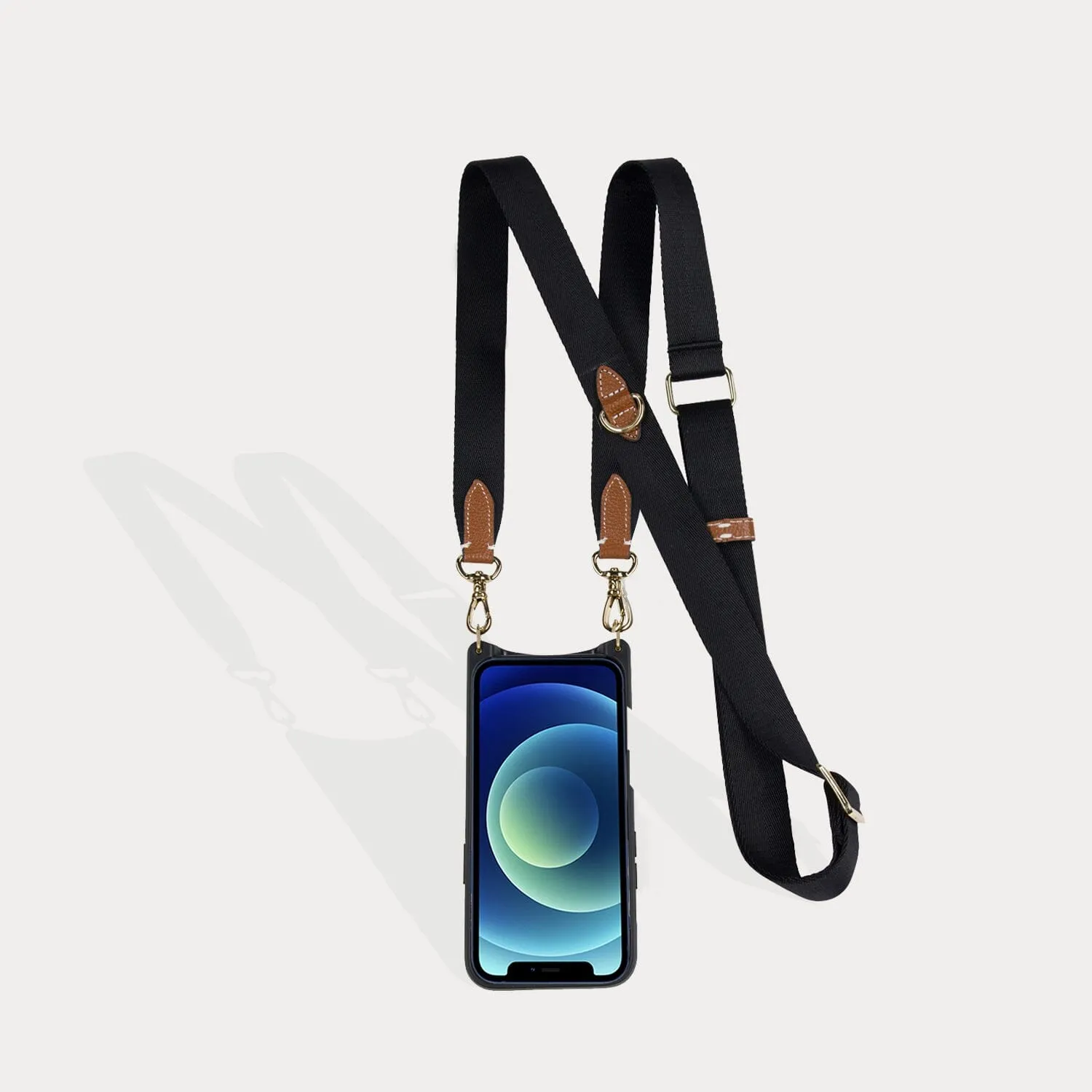 Lauren Leather Crossbody Bandolier - Sienna/Gold