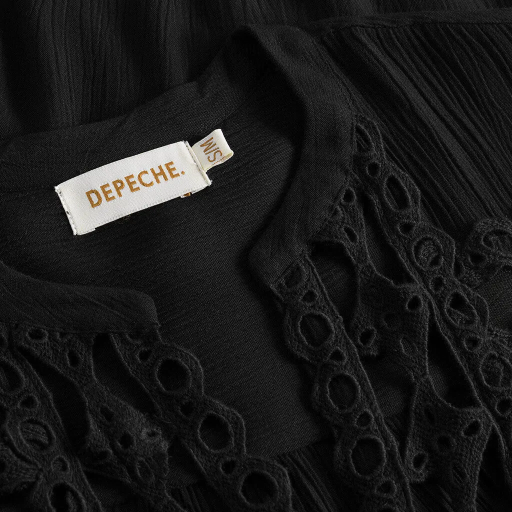 Lea blouse with feminine details / 100068 - Black (Nero)