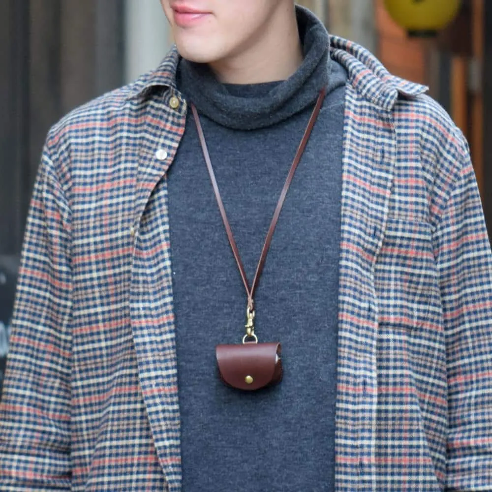 Leather Factory Roberu AirPods Pro Case Dark Brown