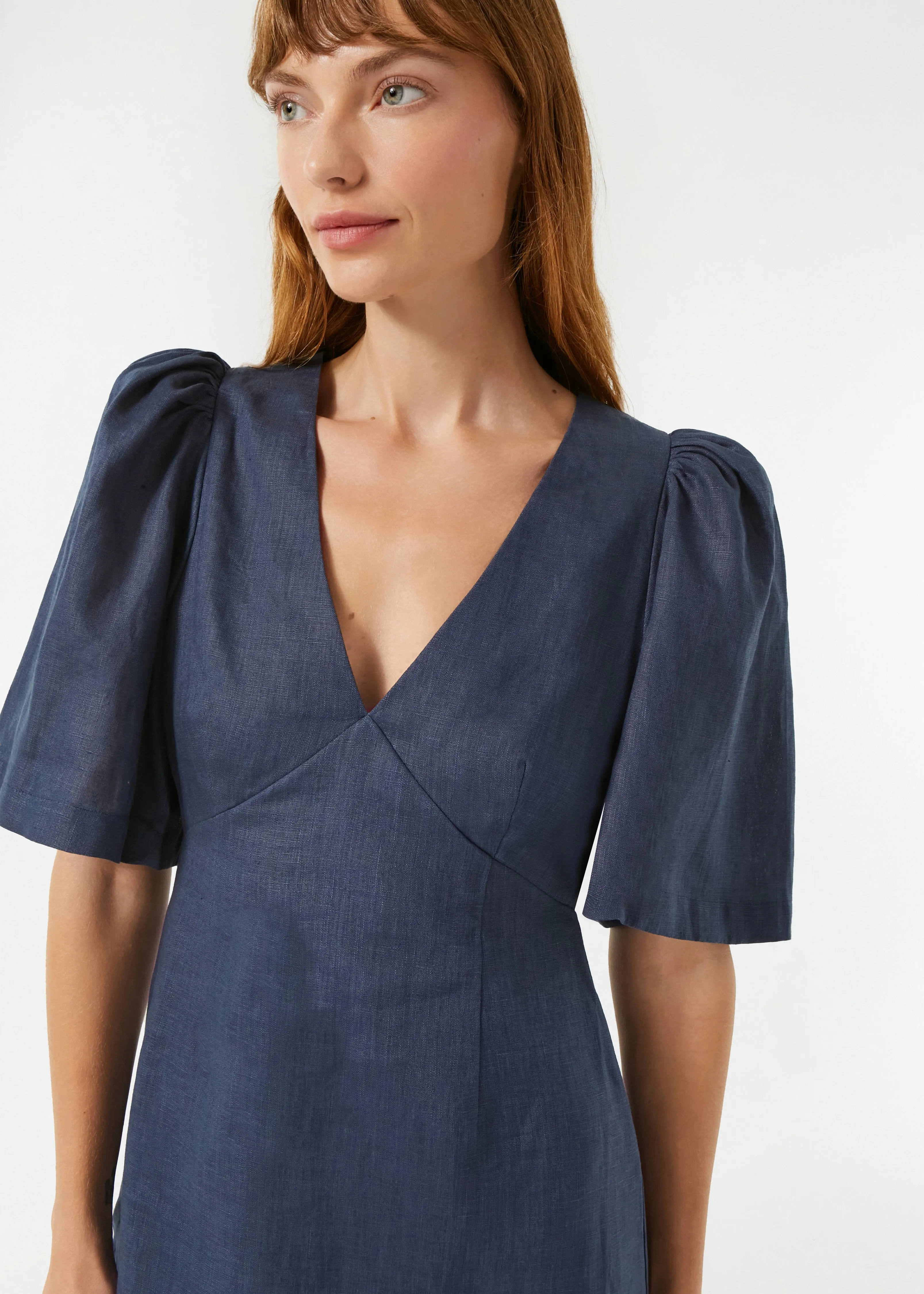 Linen Mariana Dress | Navy