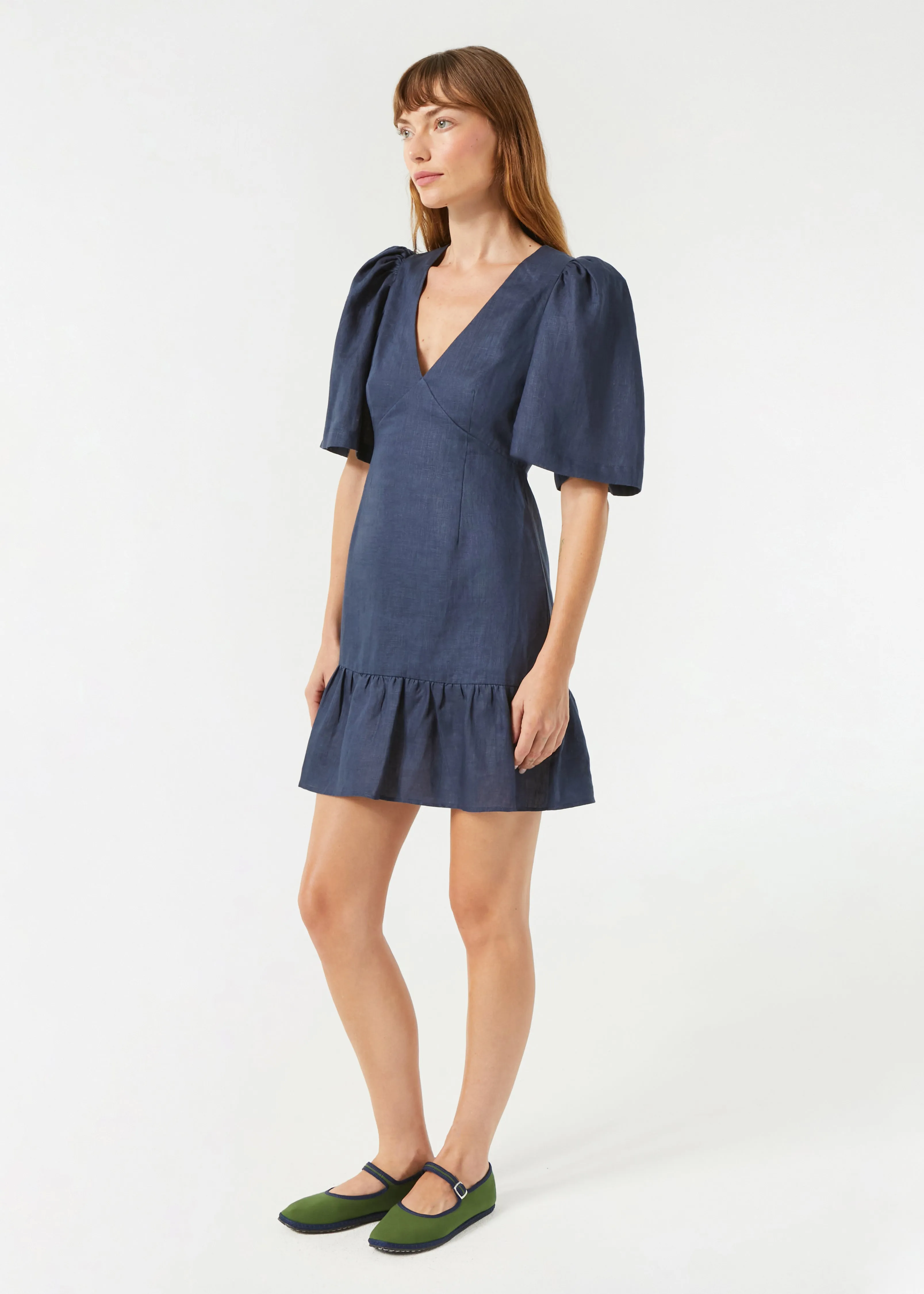 Linen Mariana Dress | Navy