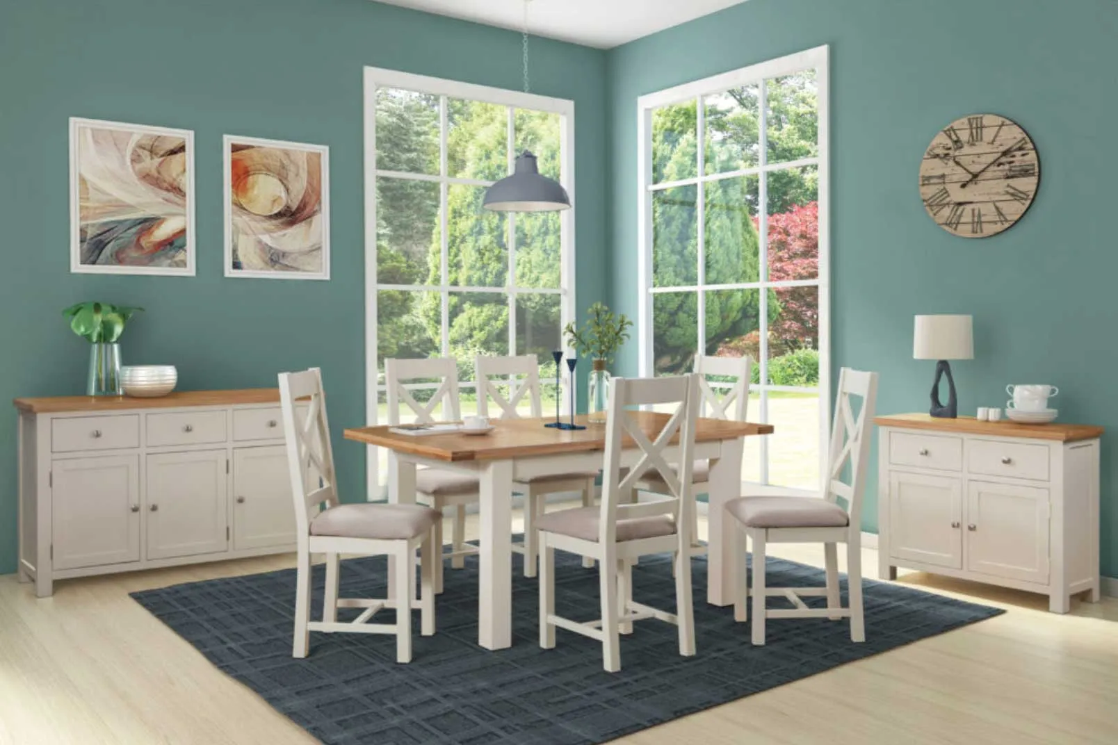 Manor Collection Dorset Painted Square Drop-Leaf Table