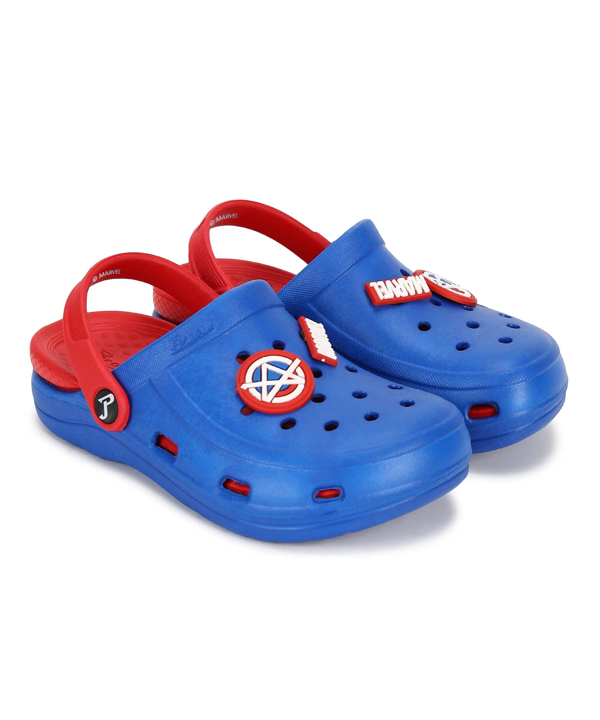 Marvel Captain America EVMK8013K Kids' Casual Clogs | Stylish Clogs for Kids with Durable Anti-Skid Sole, Cushioned Foot Support & Sturdy Build | Ideal for Outdoor Use