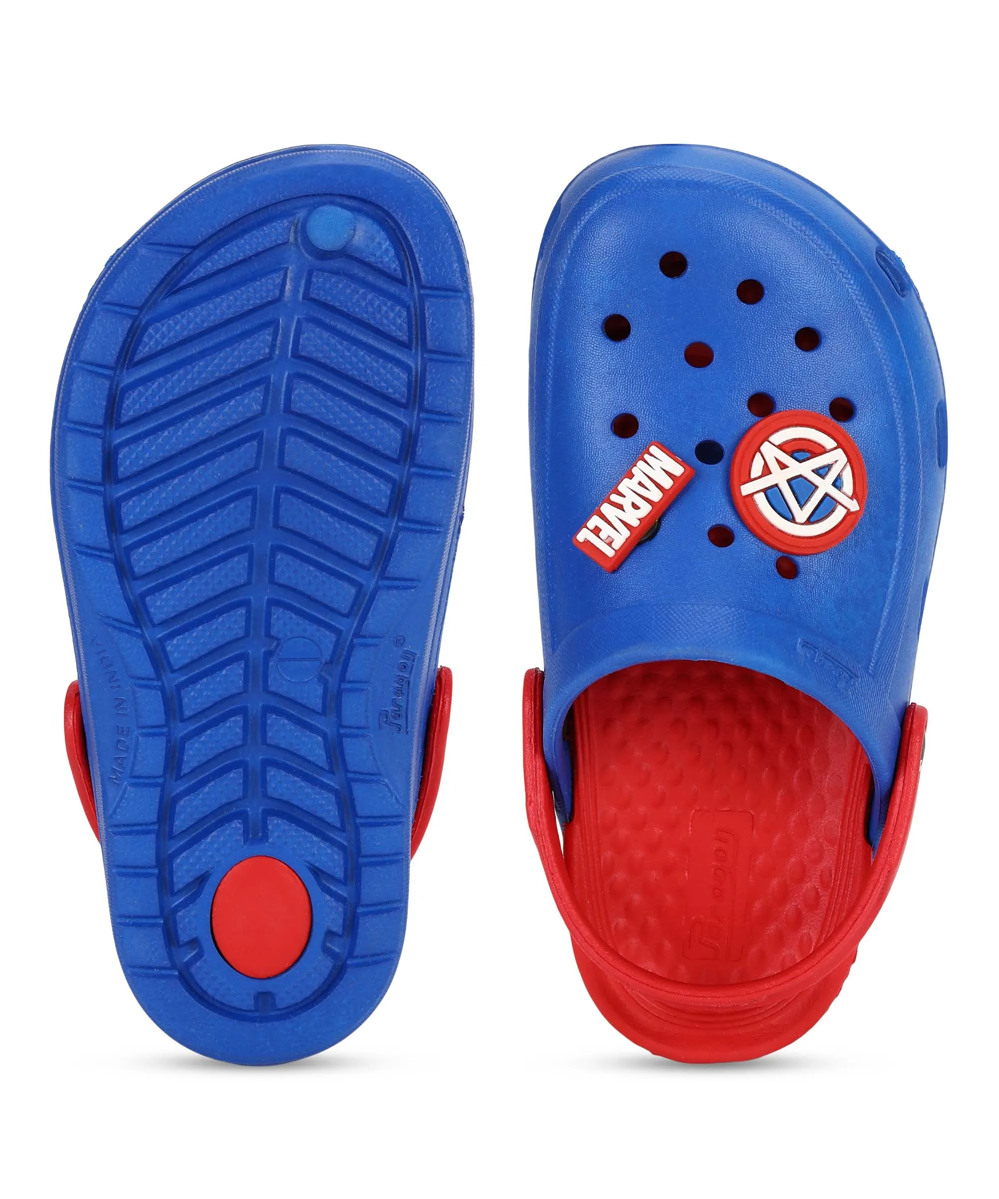 Marvel Captain America EVMK8013K Kids' Casual Clogs | Stylish Clogs for Kids with Durable Anti-Skid Sole, Cushioned Foot Support & Sturdy Build | Ideal for Outdoor Use
