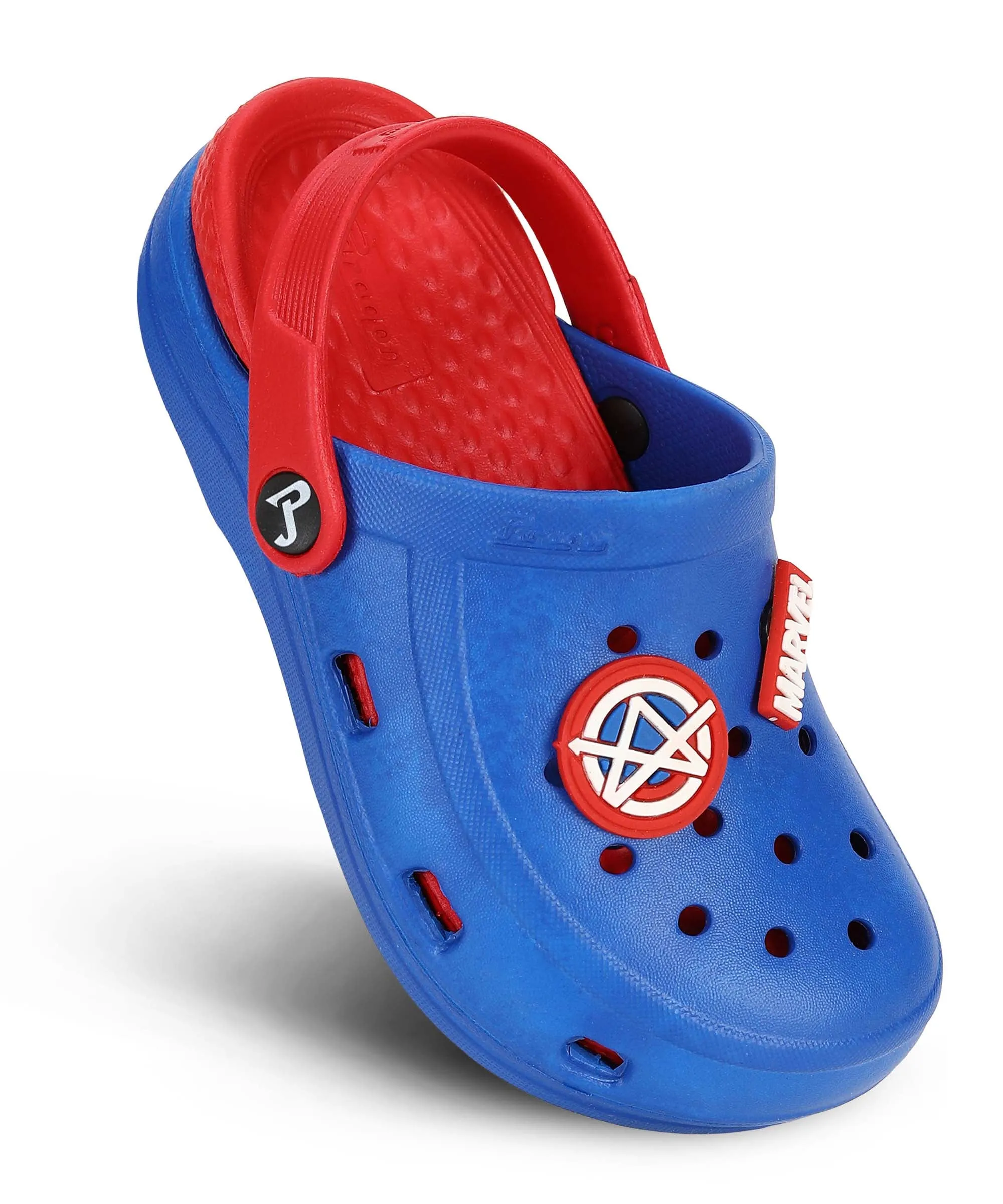 Marvel Captain America EVMK8013K Kids' Casual Clogs | Stylish Clogs for Kids with Durable Anti-Skid Sole, Cushioned Foot Support & Sturdy Build | Ideal for Outdoor Use