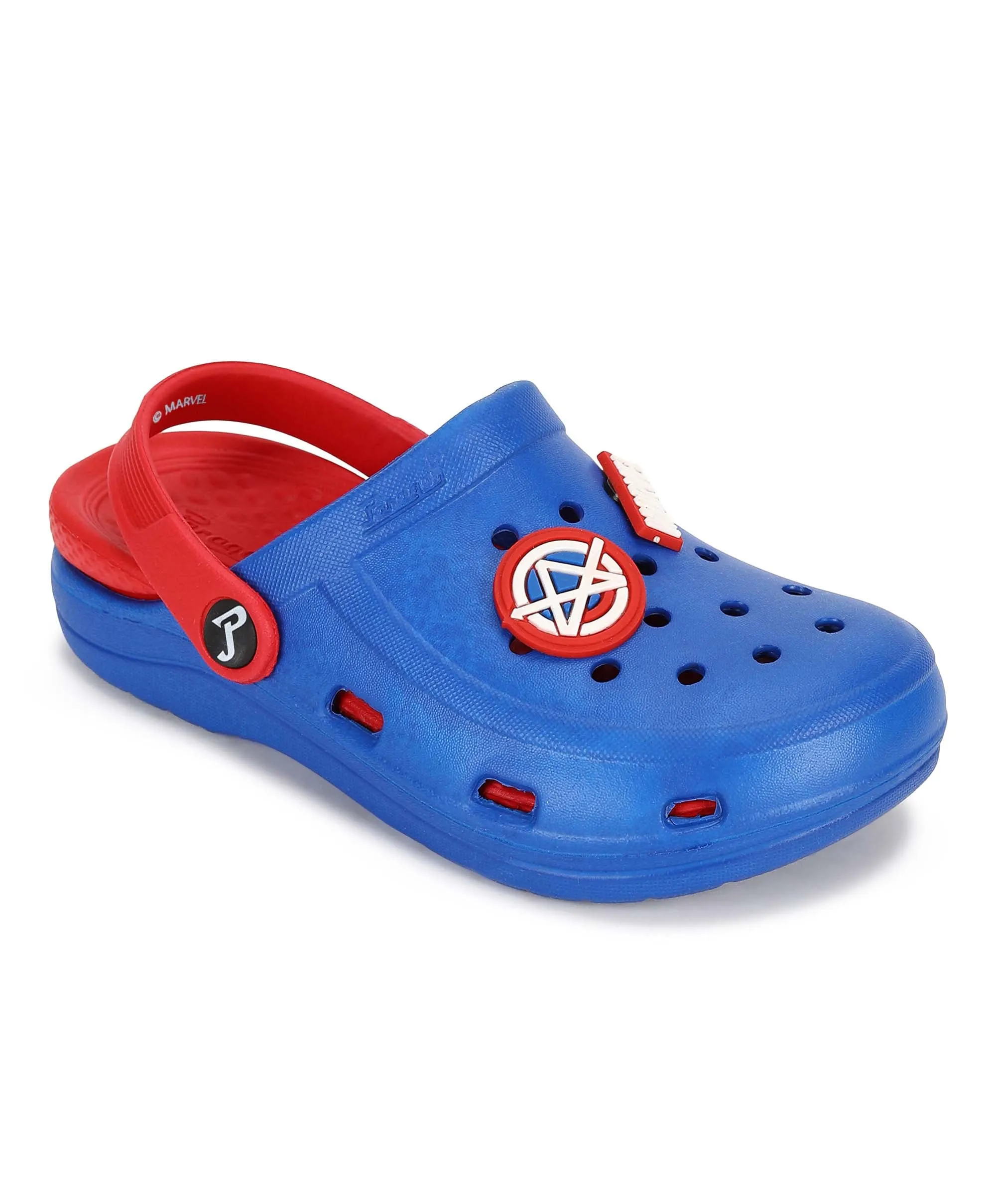 Marvel Captain America EVMK8013K Kids' Casual Clogs | Stylish Clogs for Kids with Durable Anti-Skid Sole, Cushioned Foot Support & Sturdy Build | Ideal for Outdoor Use