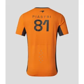 McLaren F1 Men's 2023 Oscar Piastri Team Replica Set Up T-Shirt - Papaya/Phantom