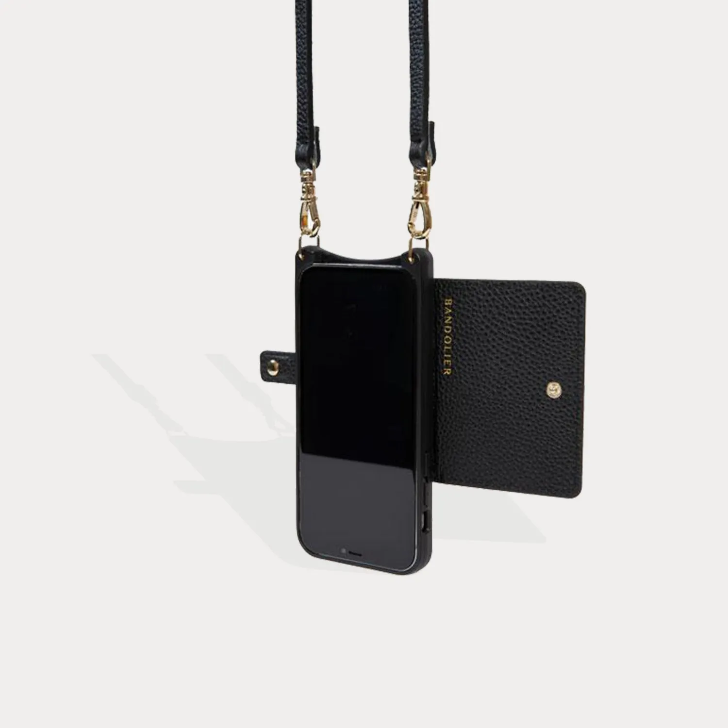 Mila MagSafe Charging Crossbody Bandolier - Black/Silver