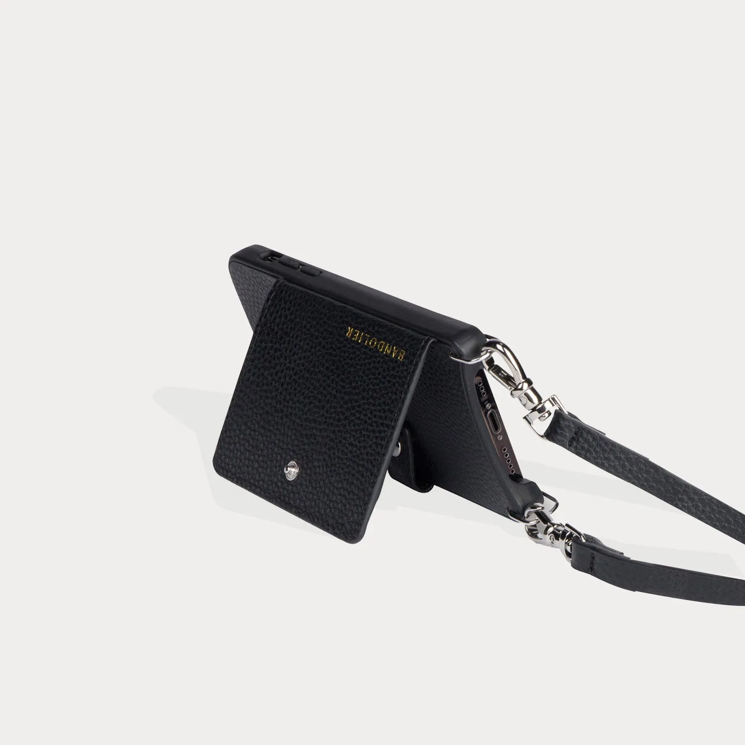 Mila MagSafe Charging Crossbody Bandolier - Black/Silver