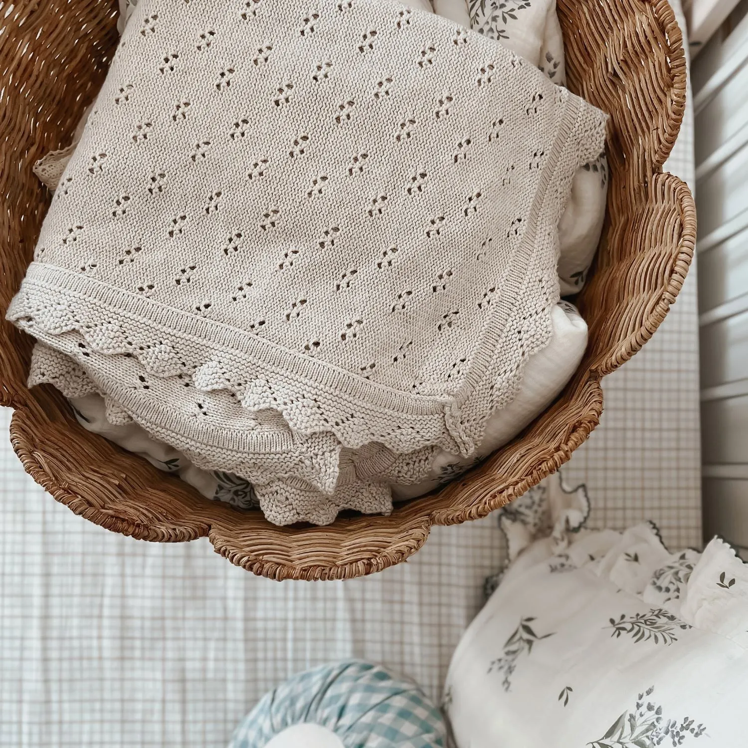 Olli Ella Rattan Tulip Basket - Natural