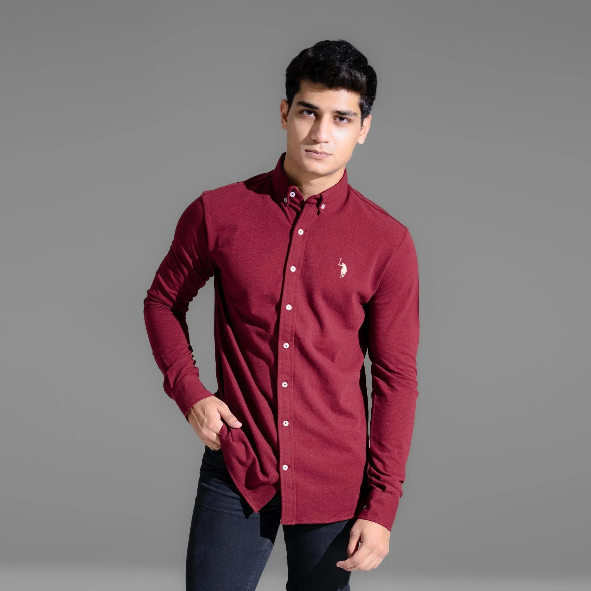 Polo Republica Men's Essentials Knitted Casual Shirt