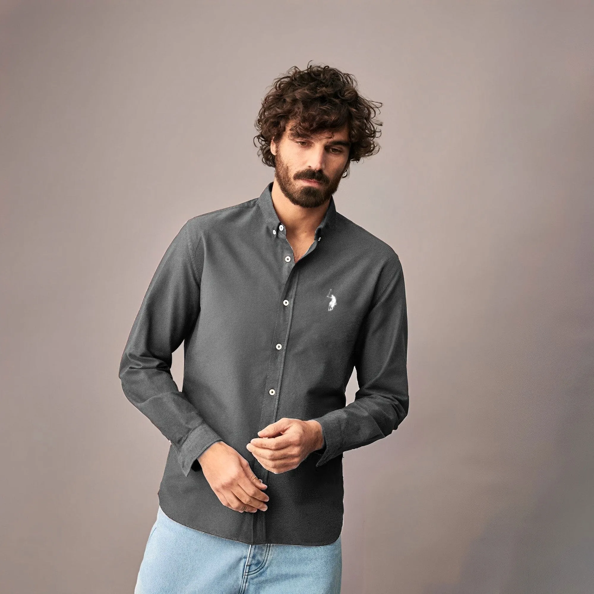 Polo Republica Men's Essentials Knitted Casual Shirt