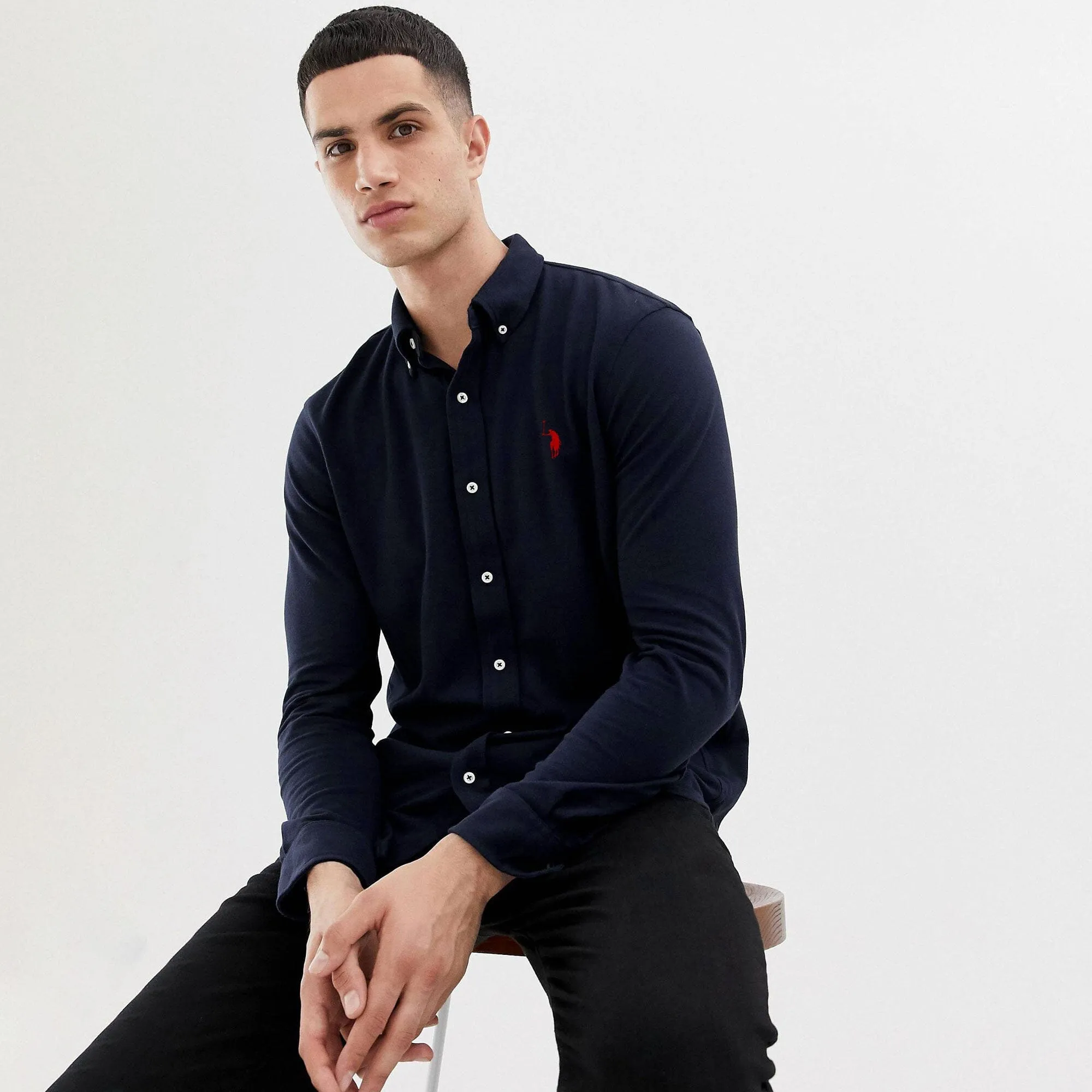 Polo Republica Men's Essentials Knitted Casual Shirt