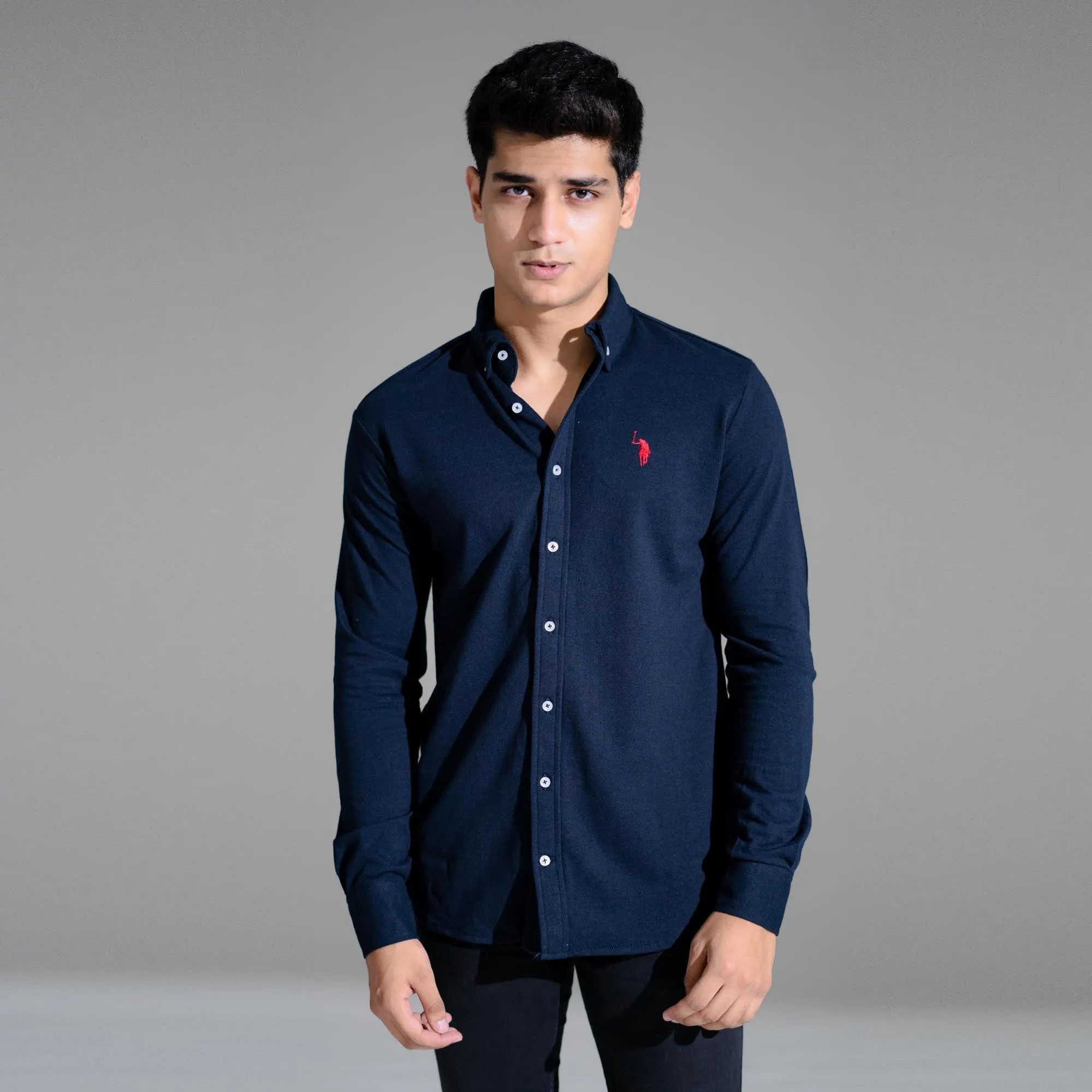 Polo Republica Men's Essentials Knitted Casual Shirt