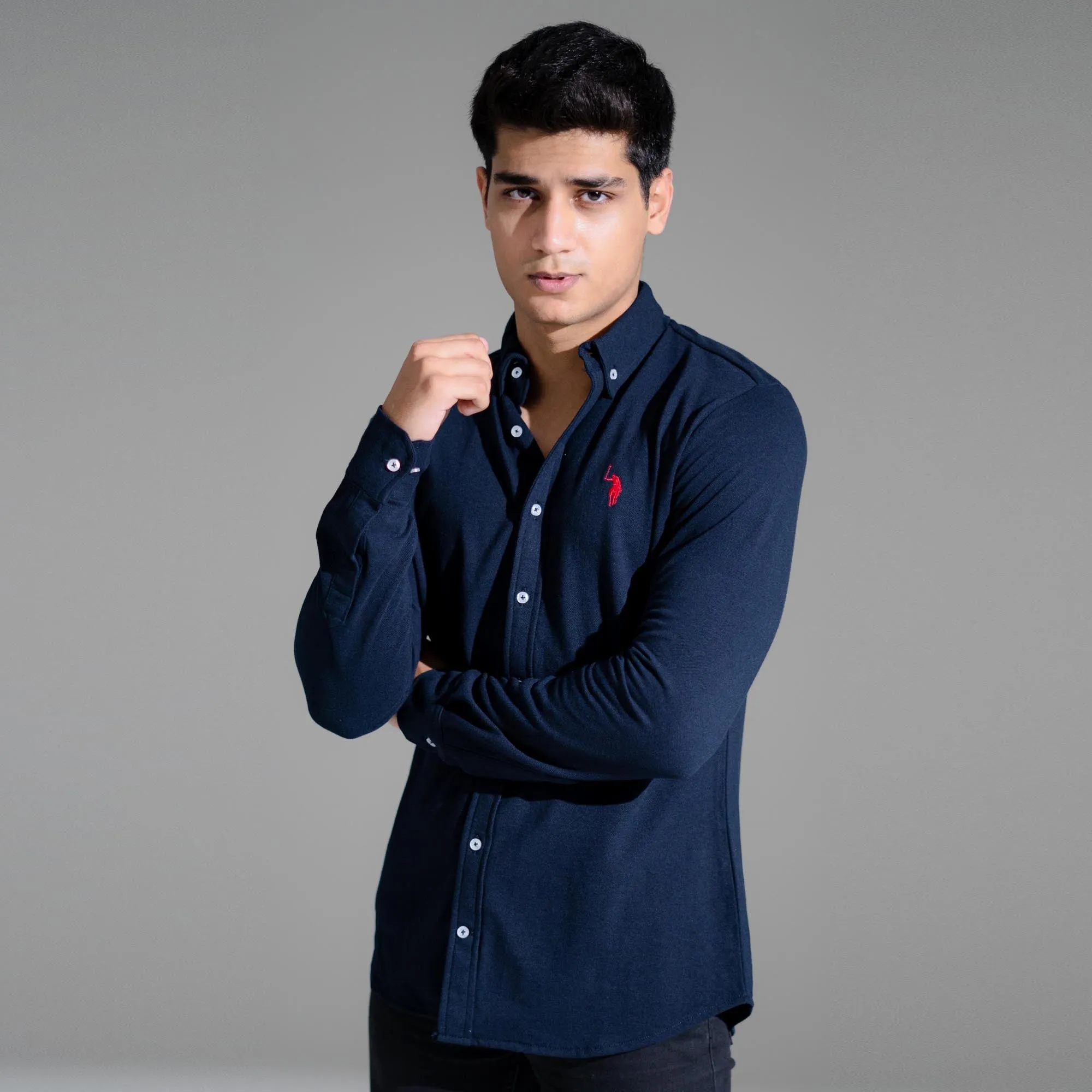 Polo Republica Men's Essentials Knitted Casual Shirt