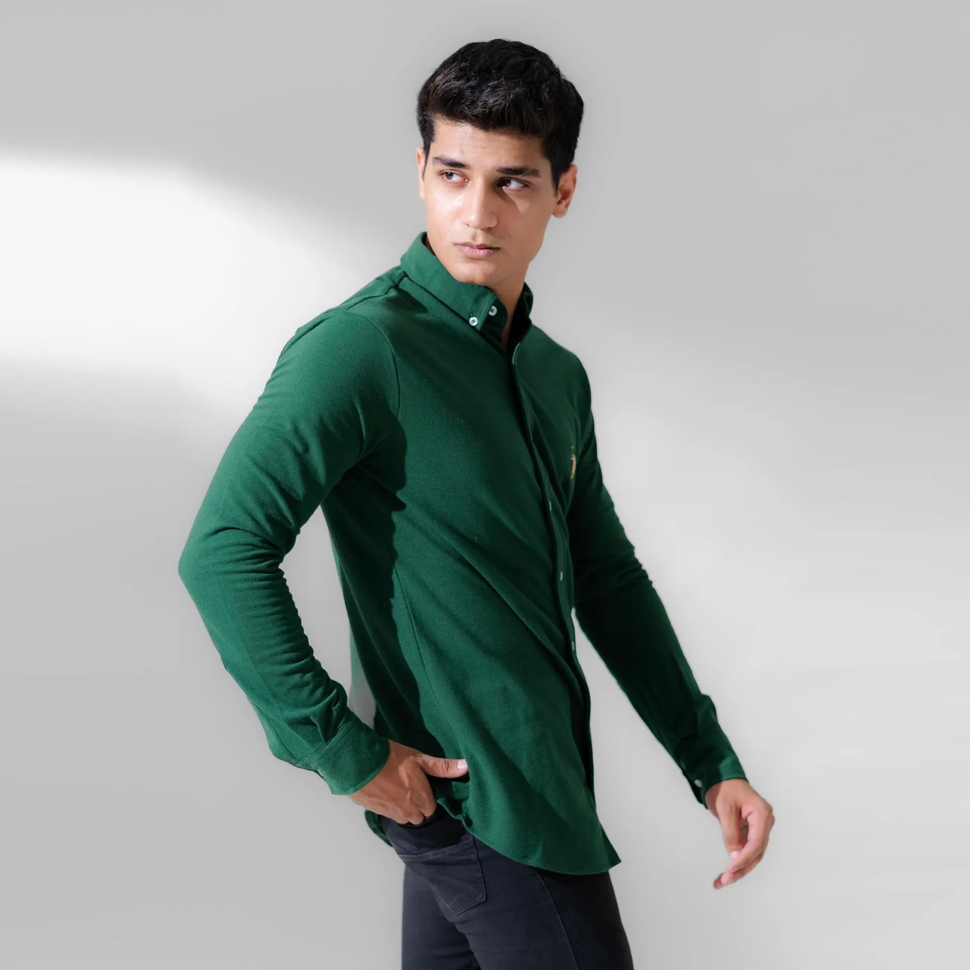 Polo Republica Men's Essentials Knitted Casual Shirt