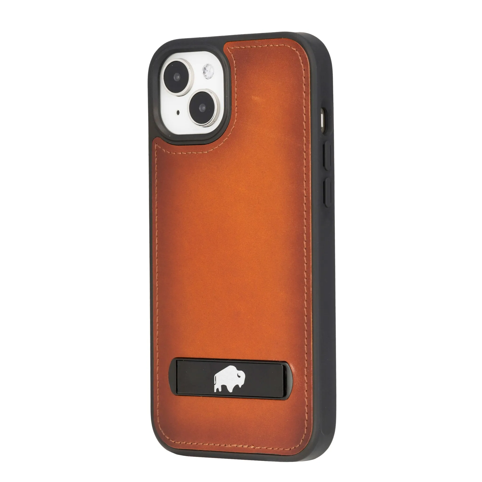 Reed iPhone 15 Plus Snap-On with Stand Case, Burnished Tan