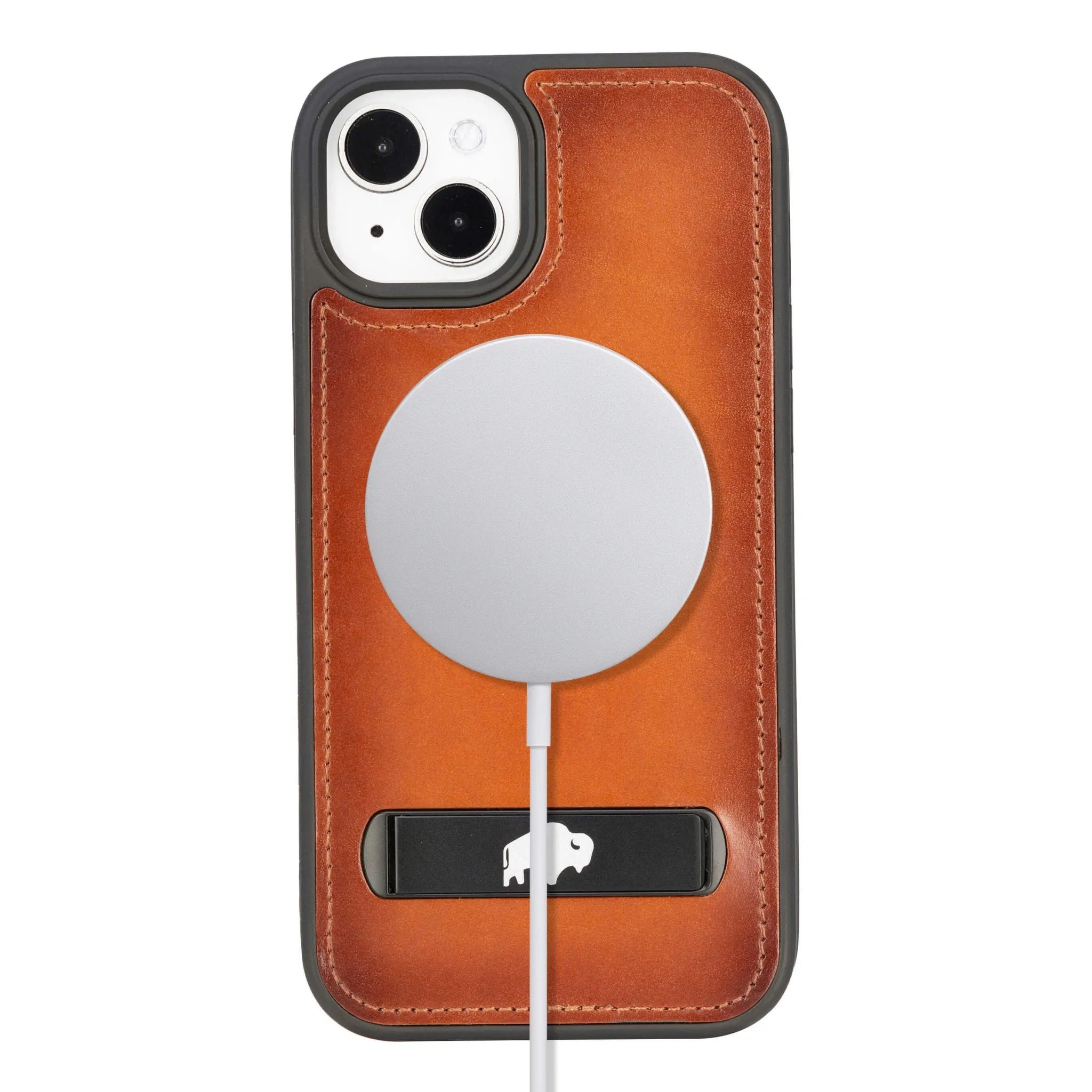 Reed iPhone 15 Plus Snap-On with Stand Case, Burnished Tan