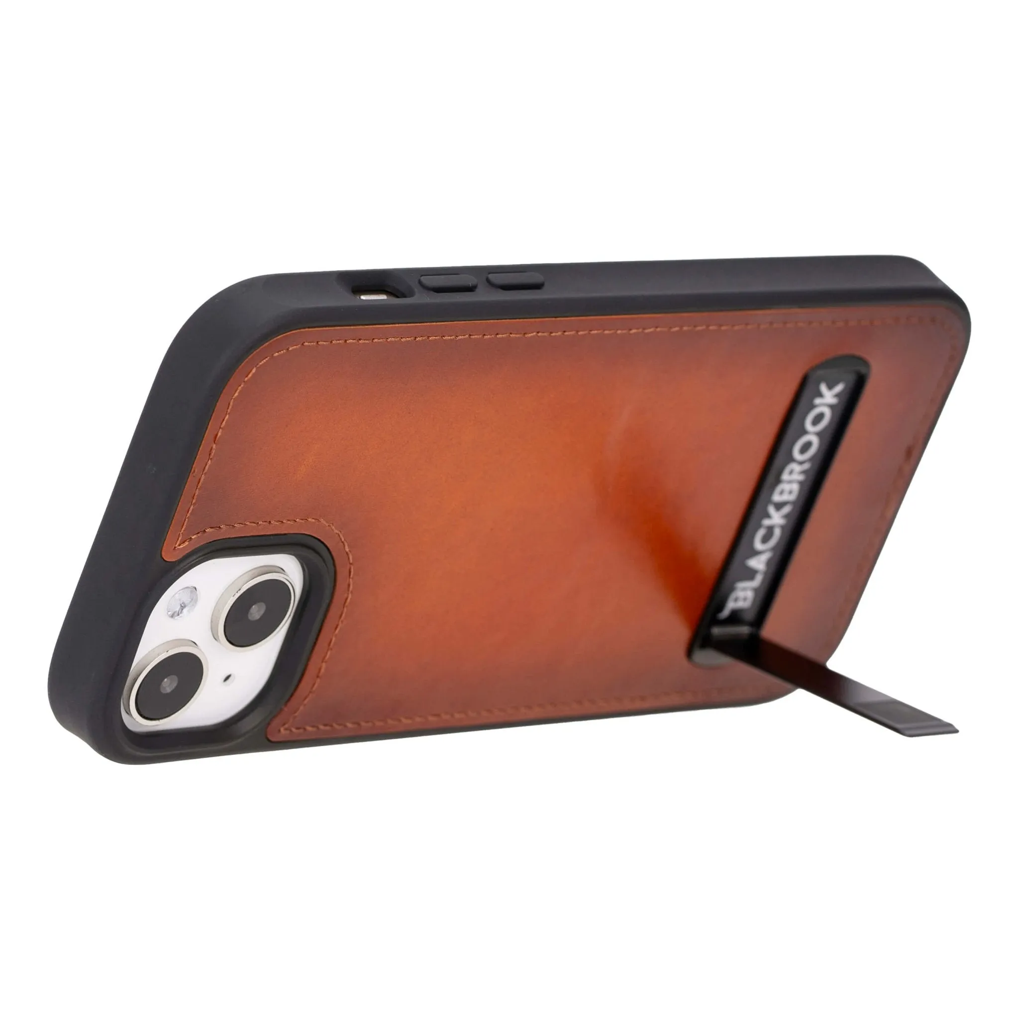 Reed iPhone 15 Plus Snap-On with Stand Case, Burnished Tan