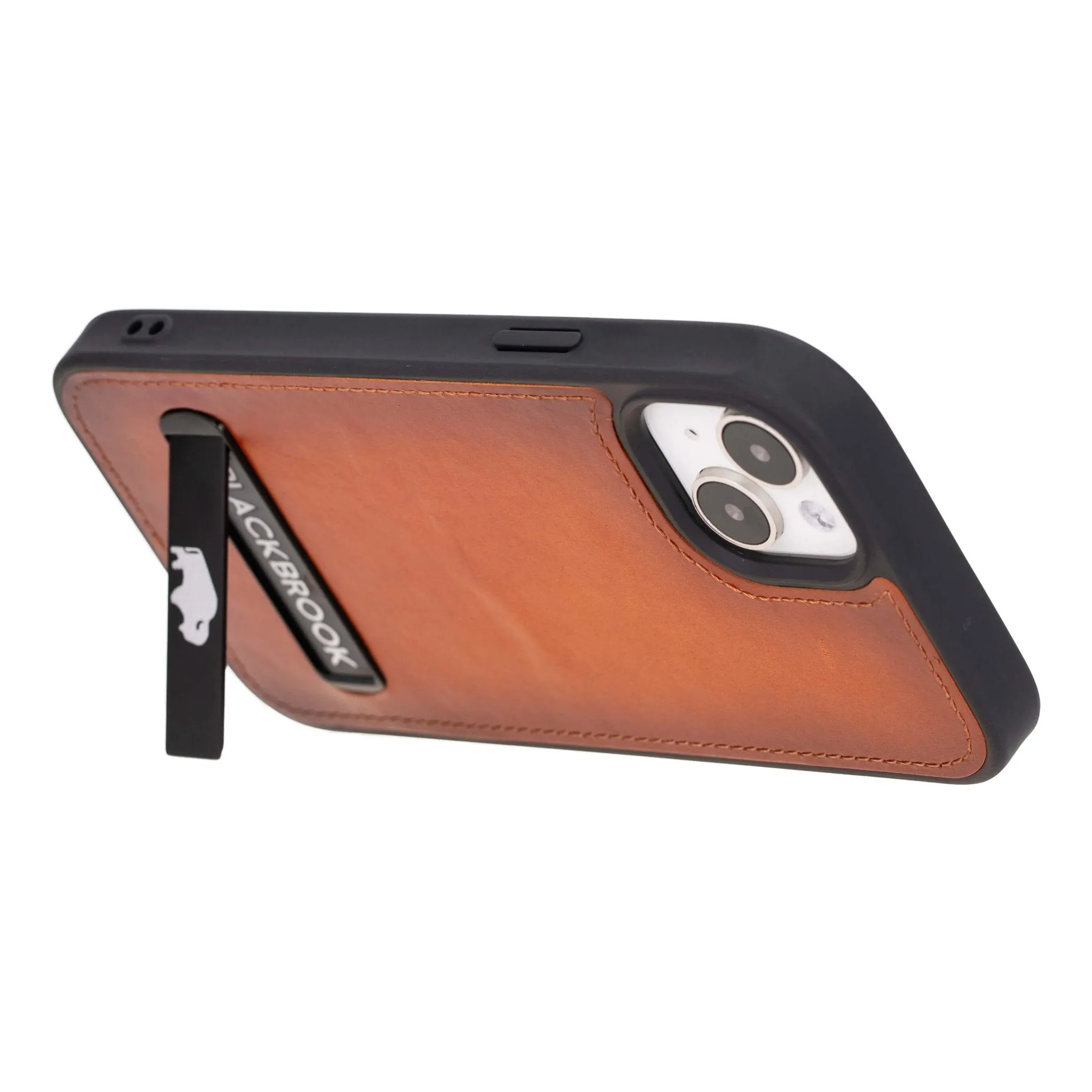 Reed iPhone 15 Plus Snap-On with Stand Case, Burnished Tan