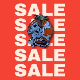 REORG Screaming Skull Pin Badge