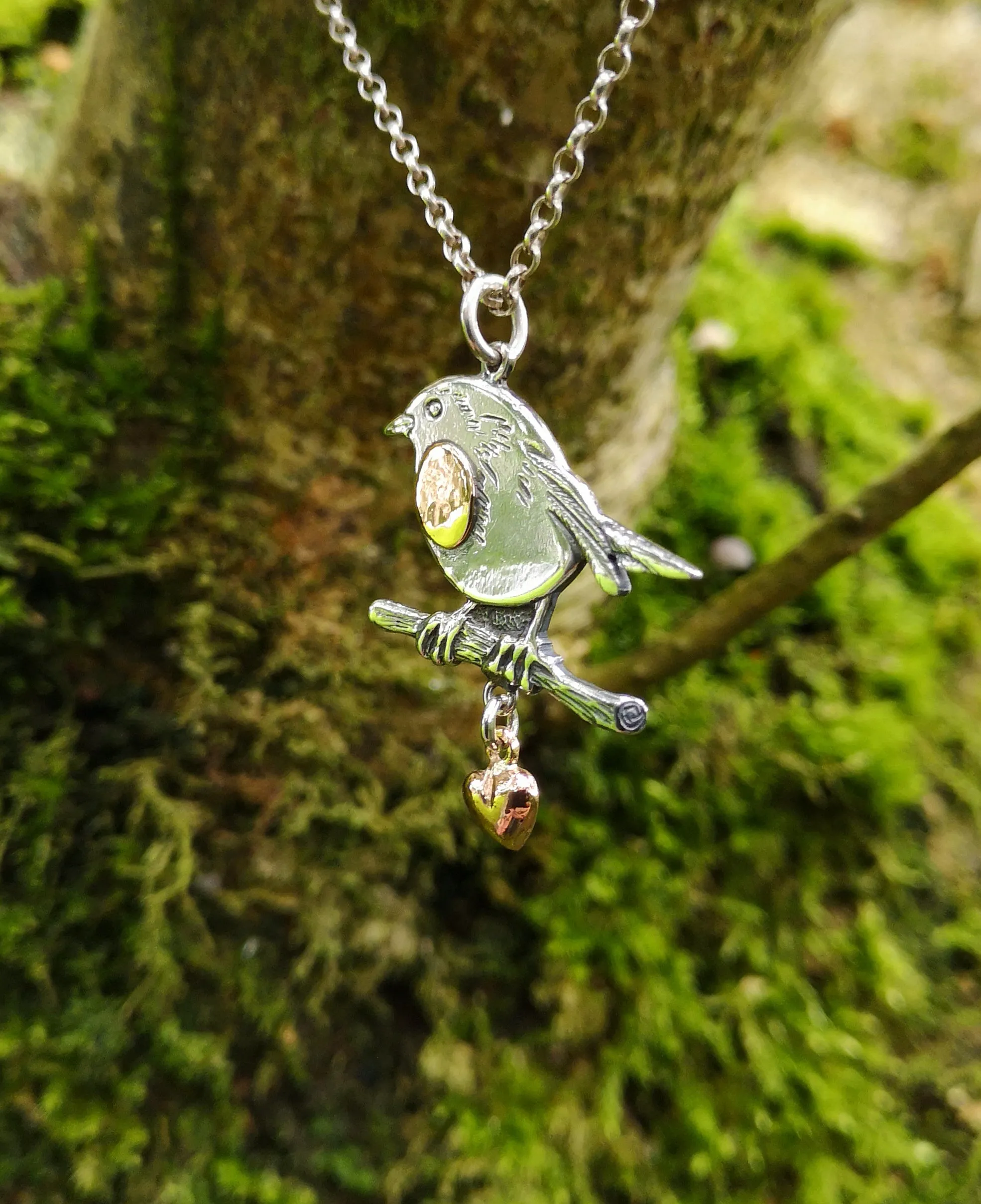 Robin Red Breast Pendant, An Spideog