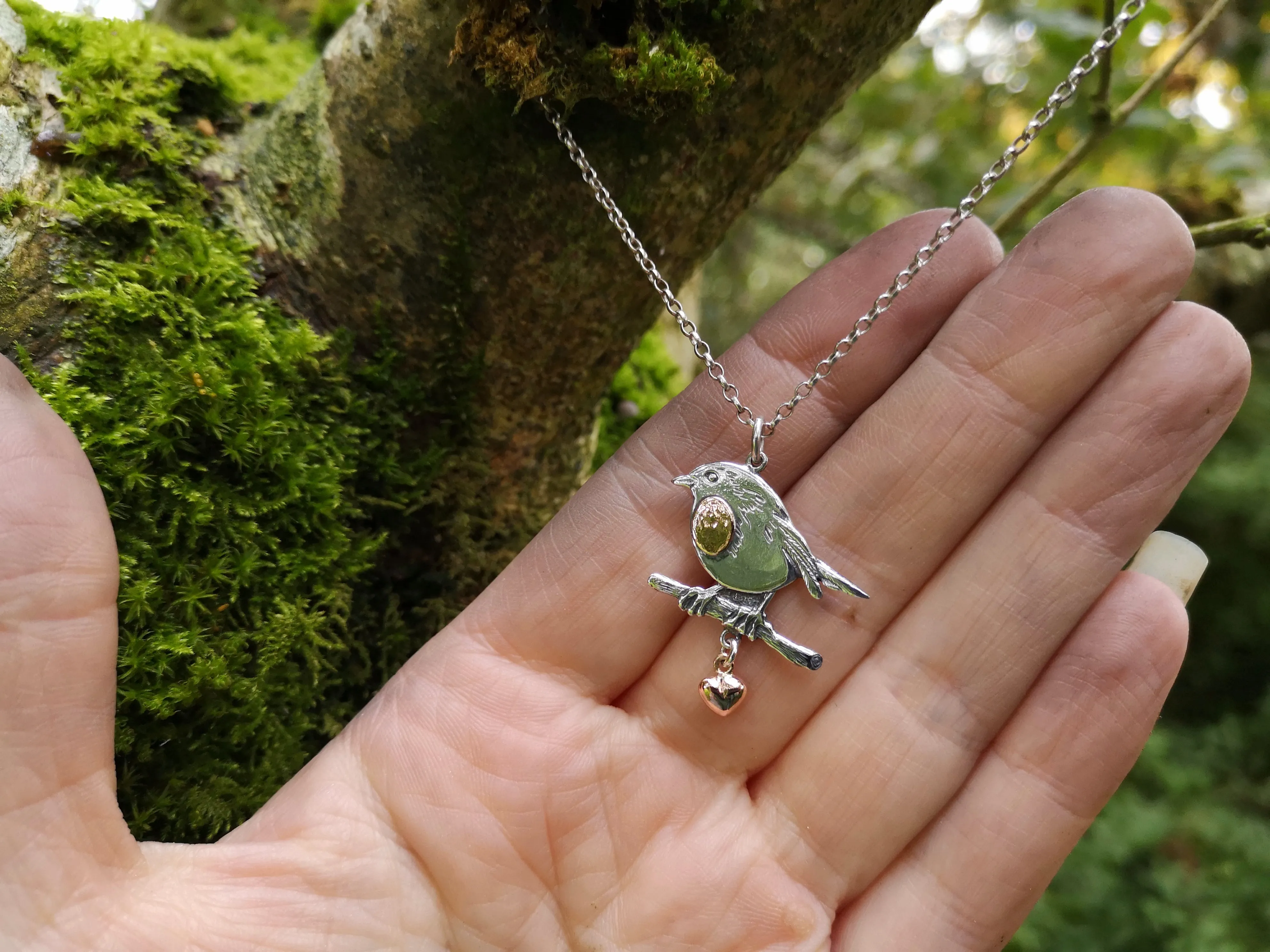 Robin Red Breast Pendant, An Spideog