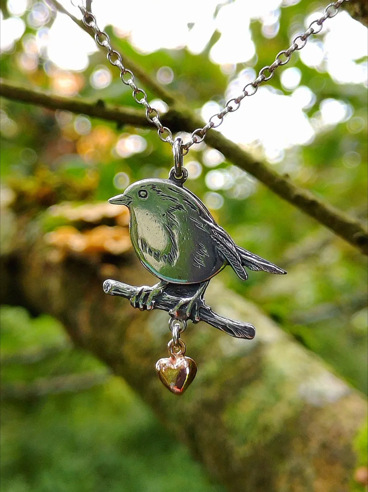 Robin Red Breast Pendant, An Spideog