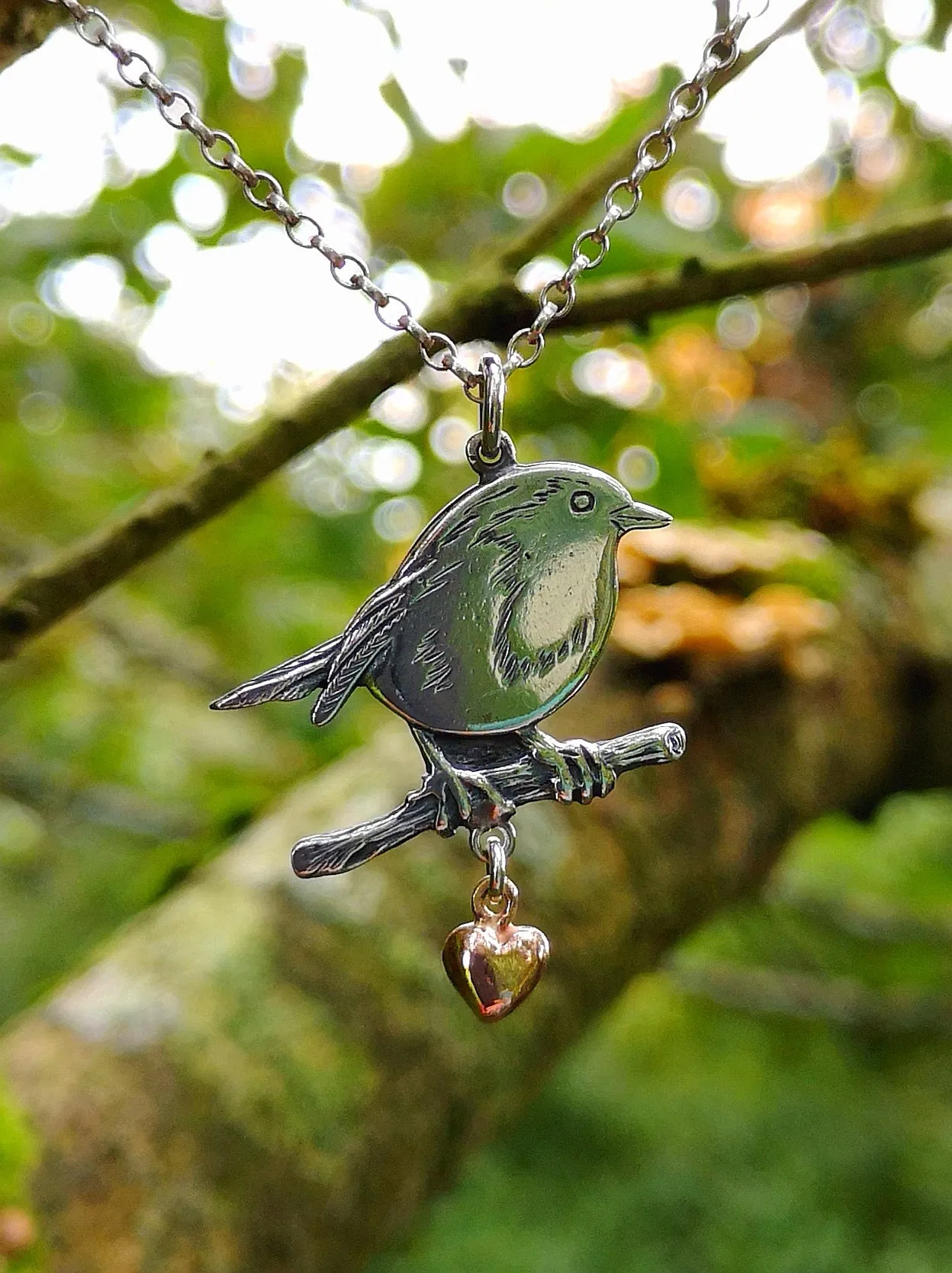 Robin Red Breast Pendant, An Spideog