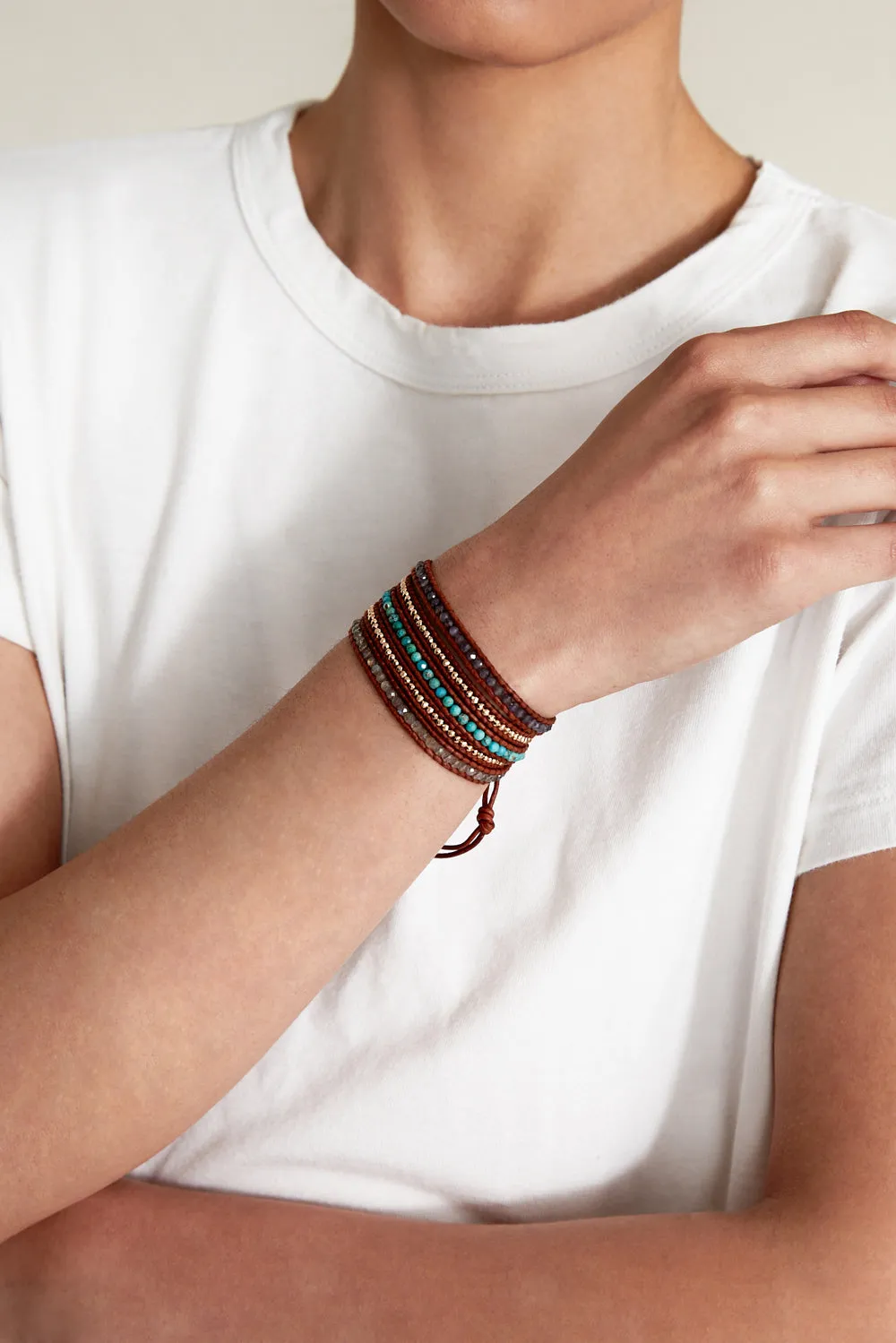Santi Wrap Bracelet Turquoise Mix