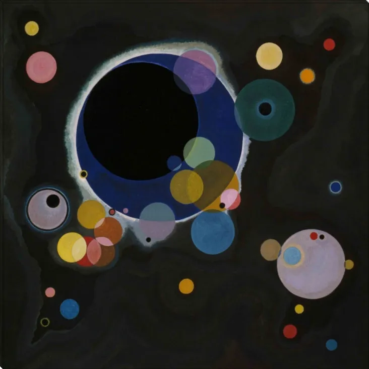 Several Circles | Wassily Kandinsky Masters Classic Art in Gallery Wrapped Canvas | Various Sizes