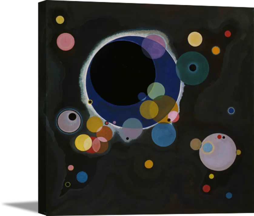 Several Circles | Wassily Kandinsky Masters Classic Art in Gallery Wrapped Canvas | Various Sizes