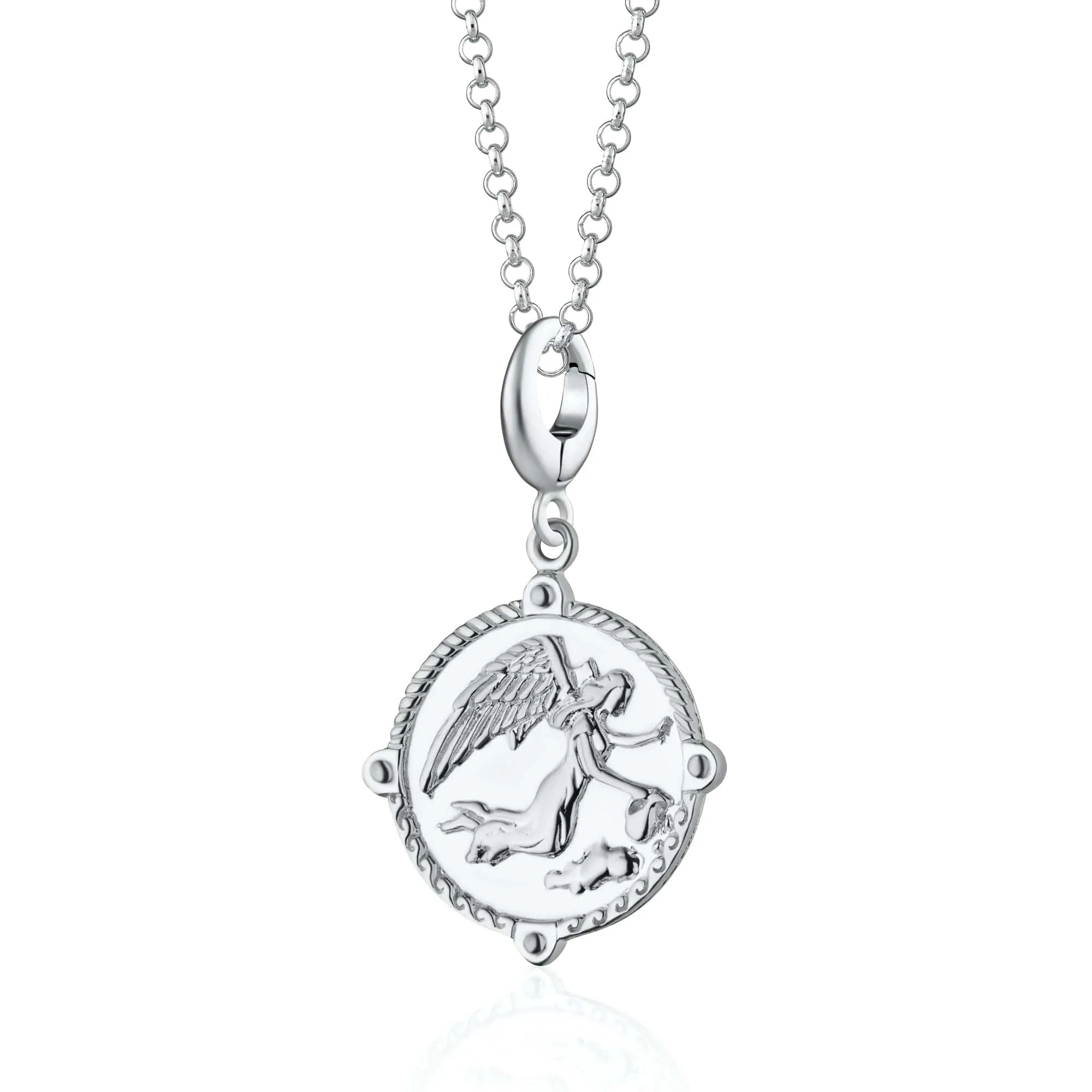 Silver Goddess of Communication Iris Necklace