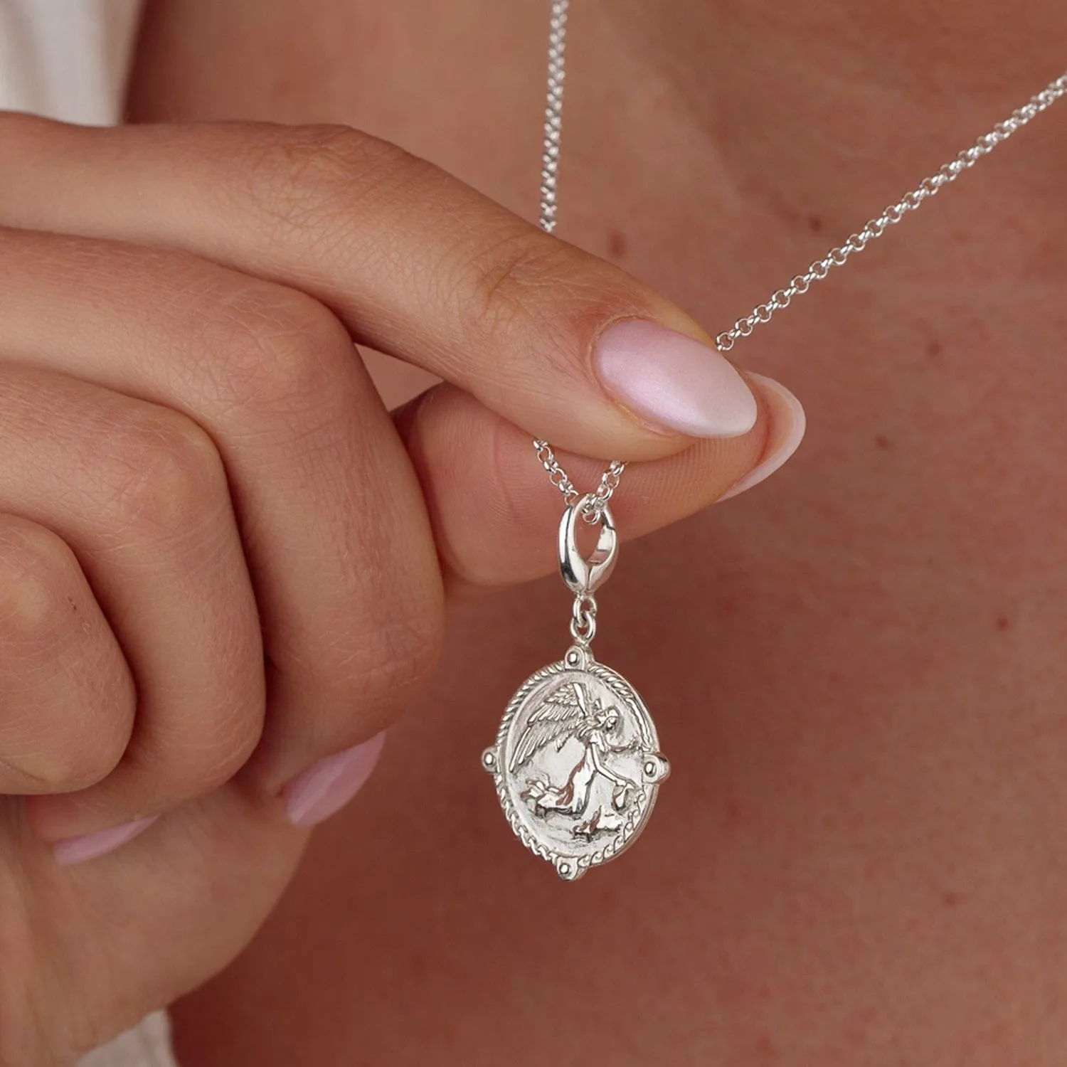 Silver Goddess of Communication Iris Necklace