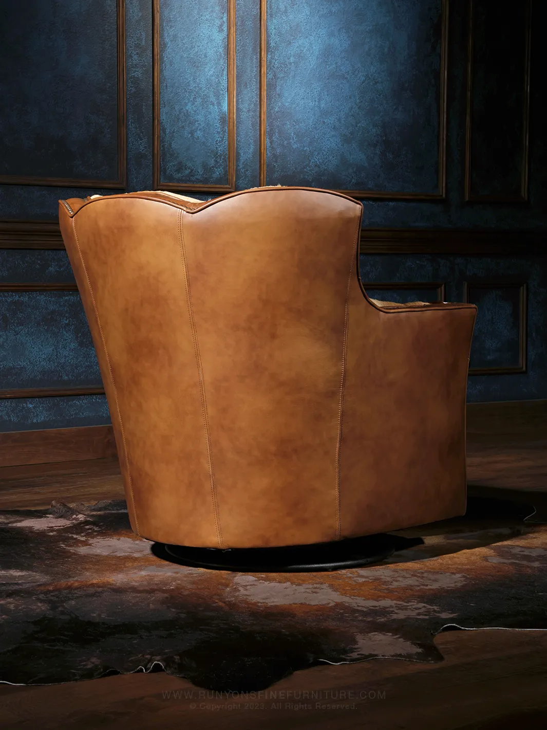 Springbok Sunset Leather Swivel Chair