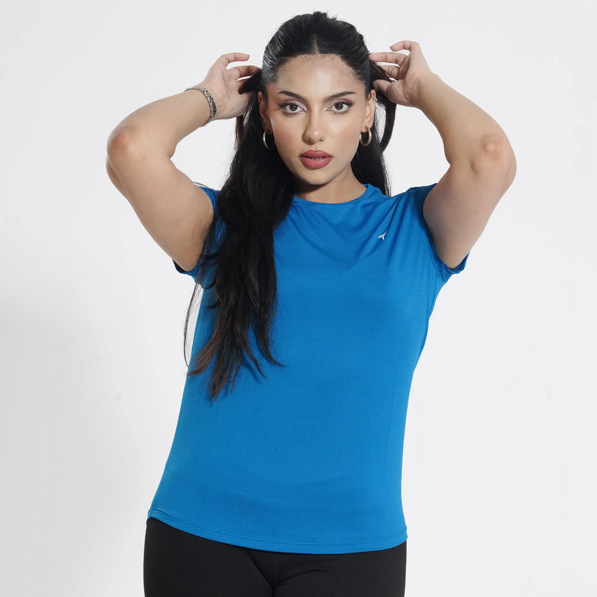 Tf-Premium Royal Blue Cap Sleeve Women Top