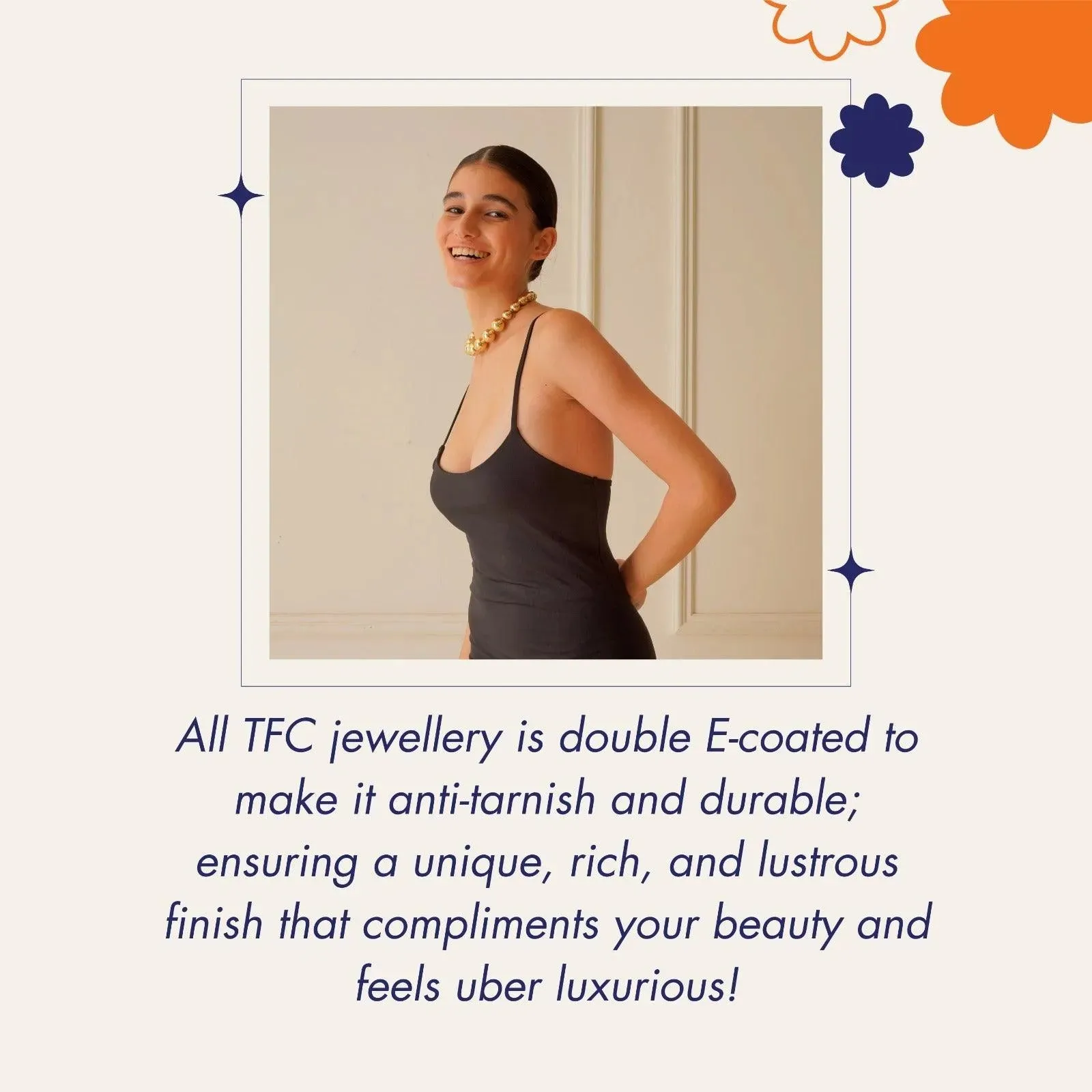 TFC Boho Brown Mesh Beaded Collar Necklace