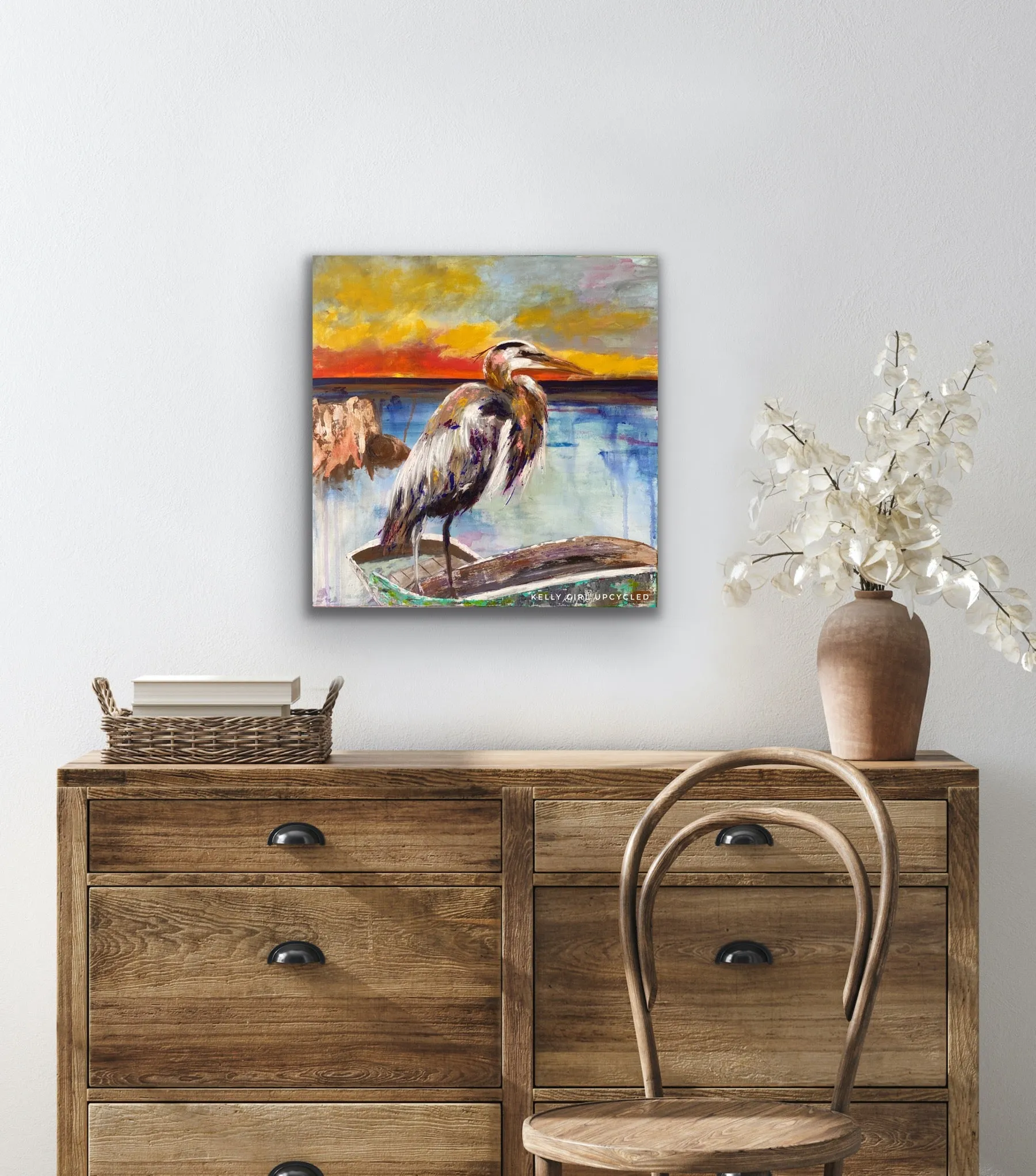 The Heron Original Art Giclee Print