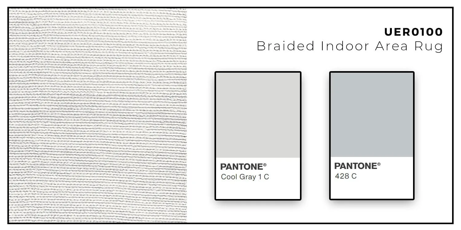 UER0100 Luxury Braided Natural and Synthetic Blend Plush-Pile Rug