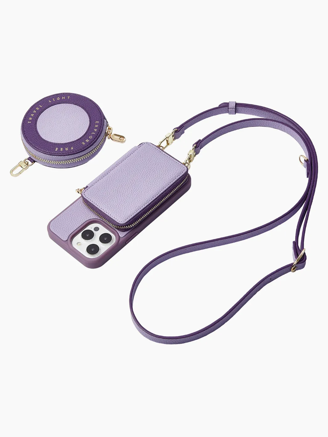 Vivid Kit- Crossbody Phone Case Round Pouch Set