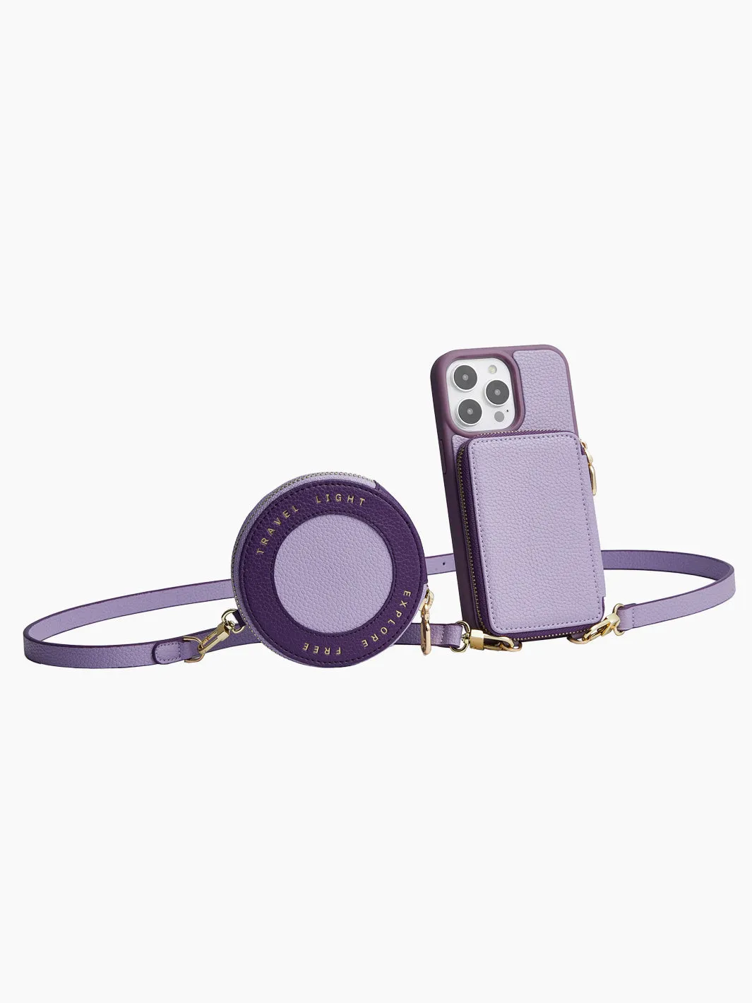 Vivid Kit- Crossbody Phone Case Round Pouch Set
