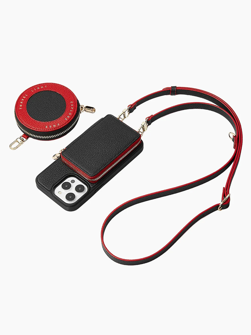 Vivid Kit- Crossbody Phone Case Round Pouch Set